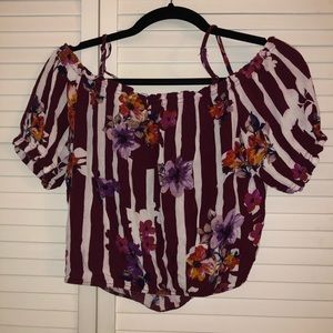 Floral off the shoulder top